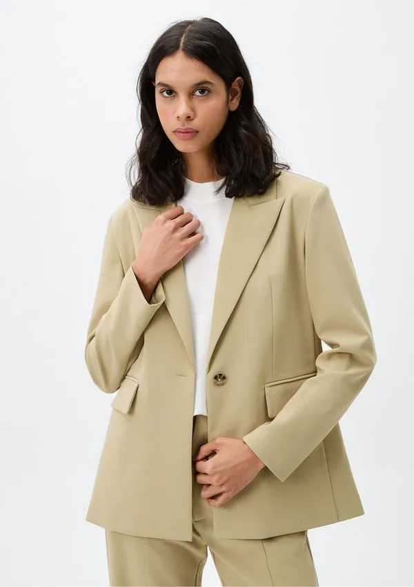Blazer Feminino Ajustado - Caqui G