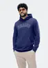 Blusão Masculino Comfort Com Bordado Em Moletom Peluciado - Azul G