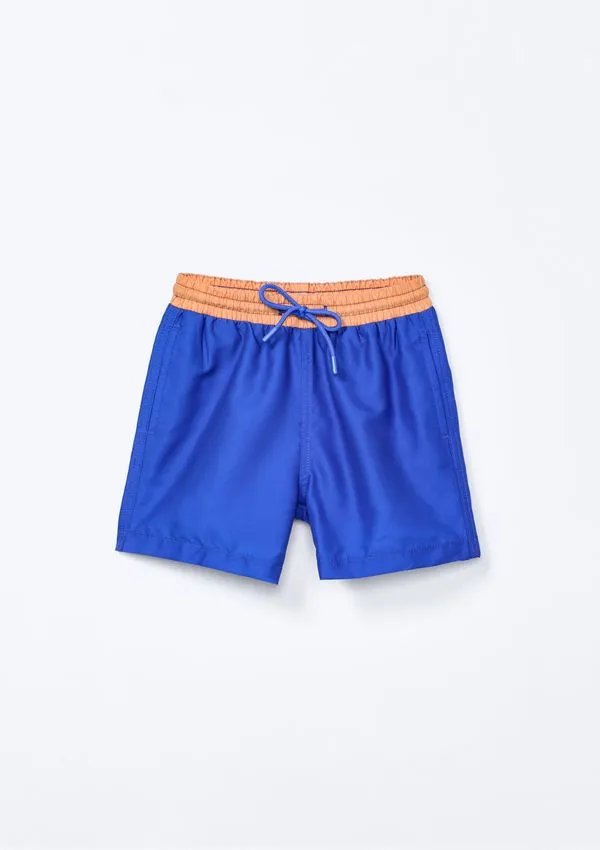 Shorts Infantil Menino Em Tactel - Azul 005