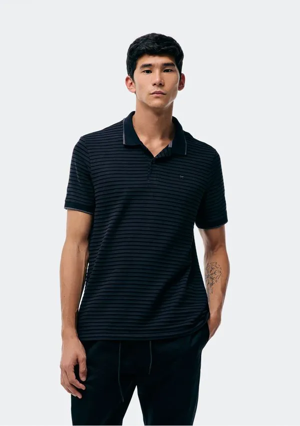 Camisa Polo Masculina Manga Curta Listrada - Preto P