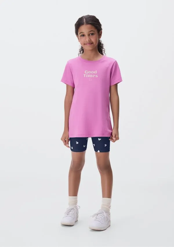 Conjunto Infantil Menina Curto Com Estampa - Rosa 005