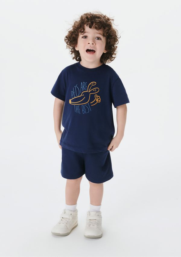 Conjunto Curto Infantil Menino Toddler - Azul 002