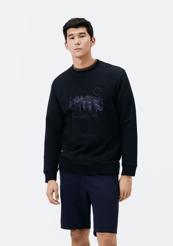 Blusão Masculino Comfort Em Moletom Peluciado - Preto M