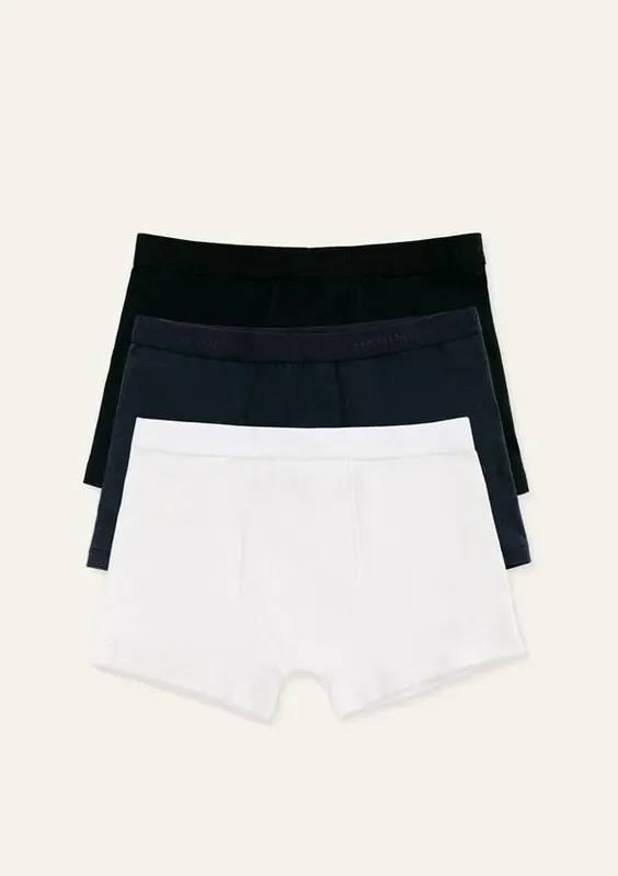Kit 3 Cuecas Boxer Em Malha - Multicolorido P