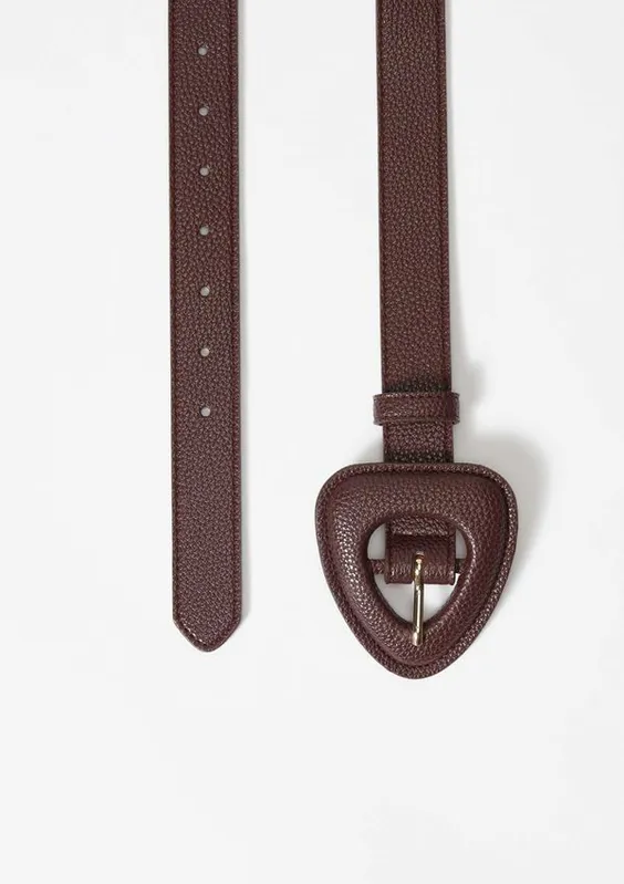 Cinto Feminino Com Fivela Triangular - Marrom M