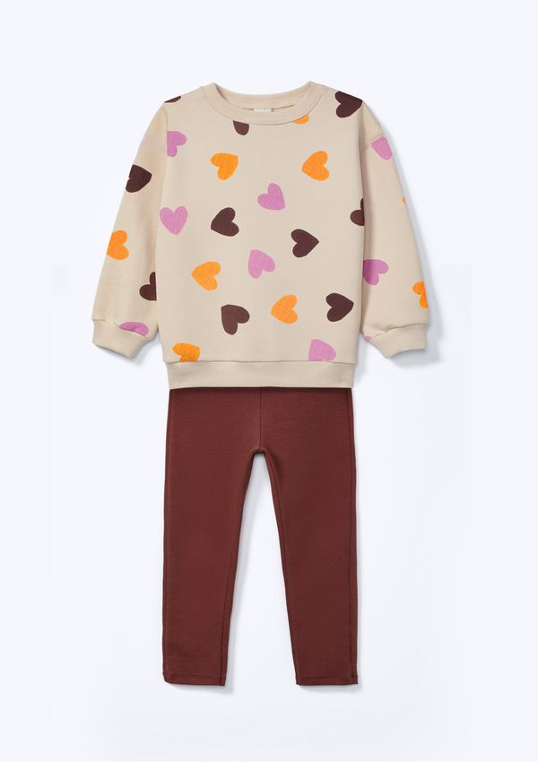 Conjunto Infantil Menina Toddler Moletom Oversized - Off white 001