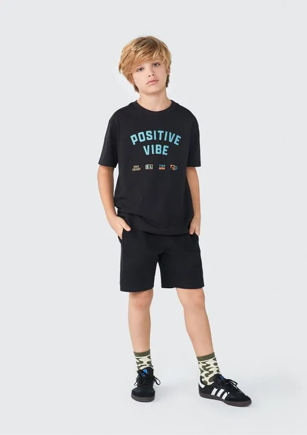 Camiseta Infantil Menino Com Estampa - Cinza 014