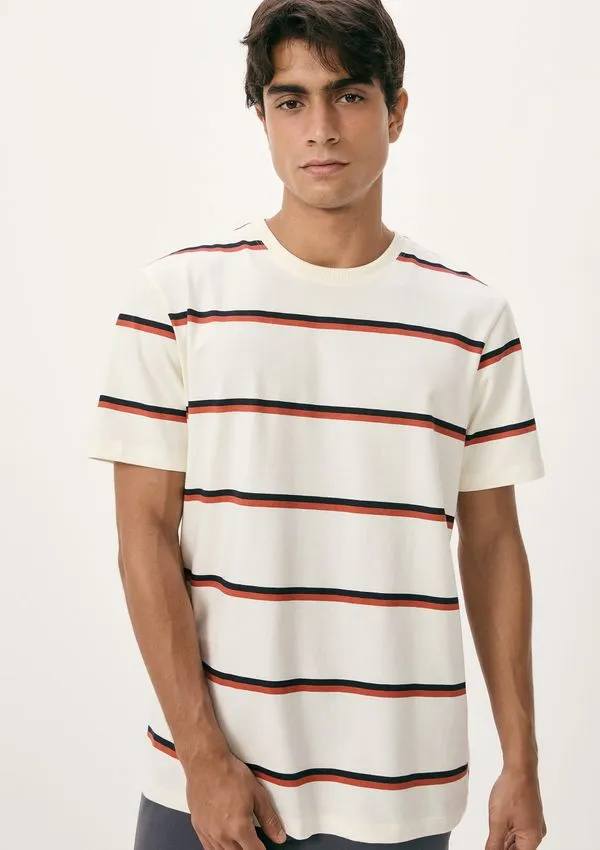 Camiseta Masculina Manga Curta Listrada - Nude P