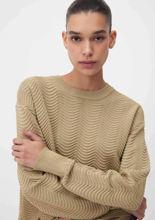 Suéter Feminino Em Tricô - Caqui M
