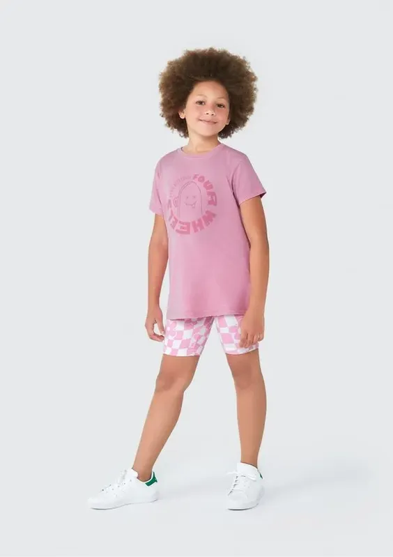 Bermuda Infantil Menina Estampada - Rosa 010