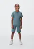 Camiseta Básica Infantil Menino Manga Curta Slim - Azul 014