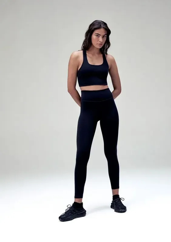 Calça Legging Esportiva Feminina Com Fio LYCRA® - Preto G