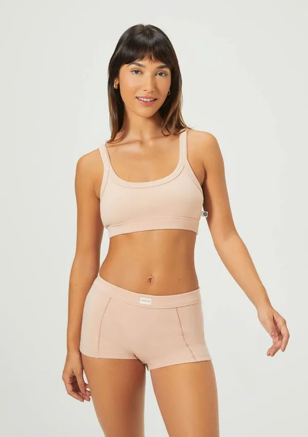Calcinha Boyshorts Em Ribana - Rosa G