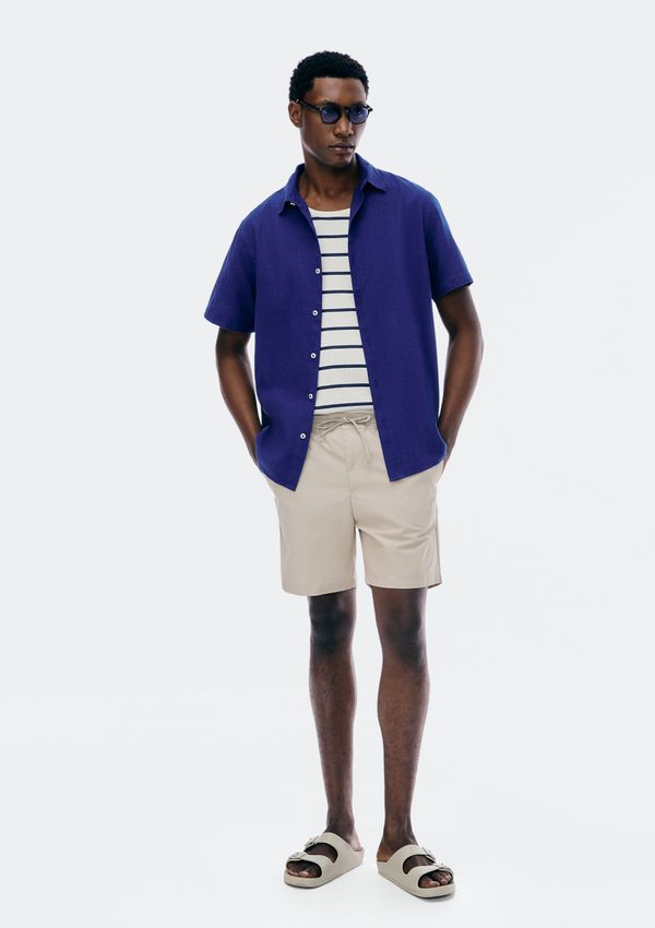 Shorts Masculino Com Amarração - Bege 044