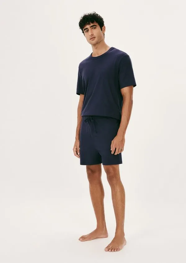 Pijama Curto Masculino Presenteável + Saquinho - Azul M