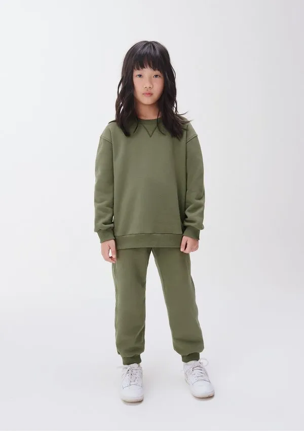 Calça Básica Infantil Unissex Jogger - Verde 006