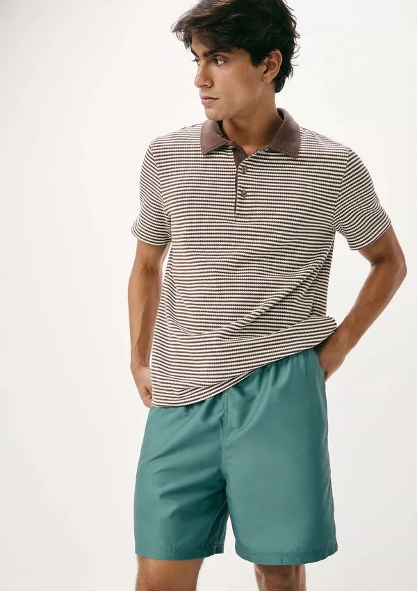 Shorts Praia Básico Masculino - Verde G