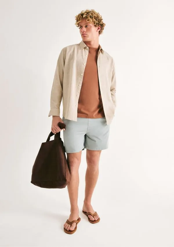 Shorts Masculino De Sarja - Azul P