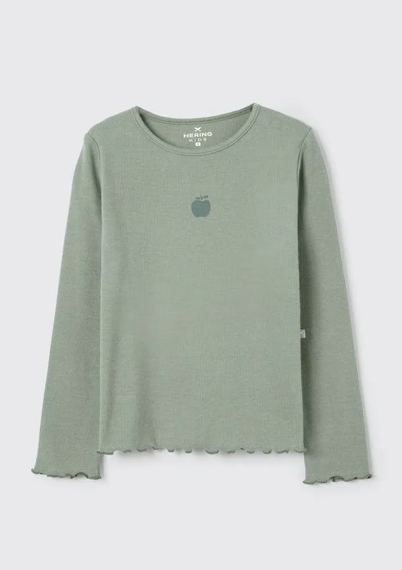 Blusa Manga Longa Infantil Menina Em Ribana - Verde 010