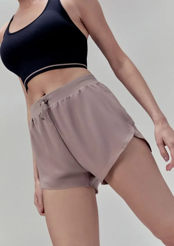 Shorts Esportivo Feminino Secagem Rápida - Marrom G