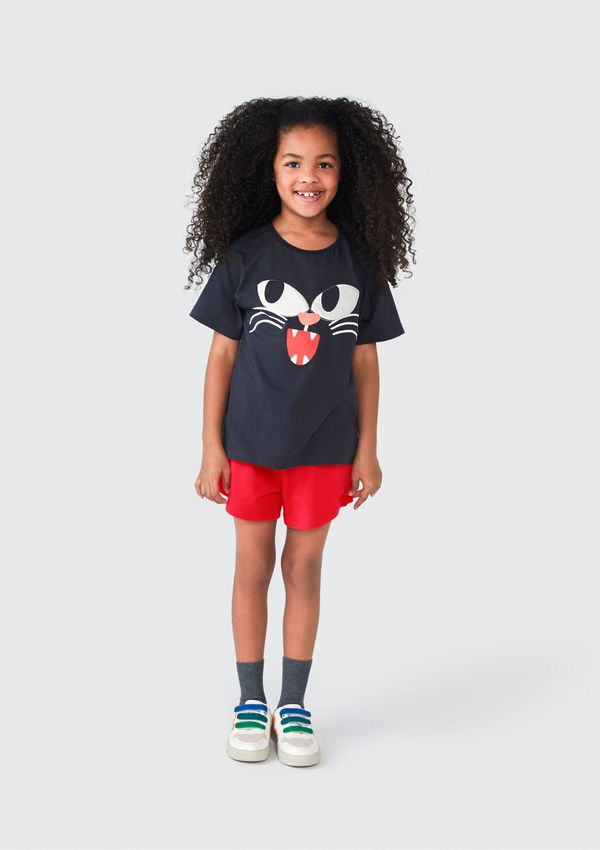 Camiseta Infantil Unissex Com Apliques - Cinza 006
