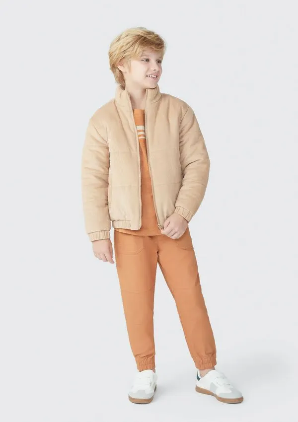 Jaqueta Puffer Infantil Unissex Comfort - Bege 010