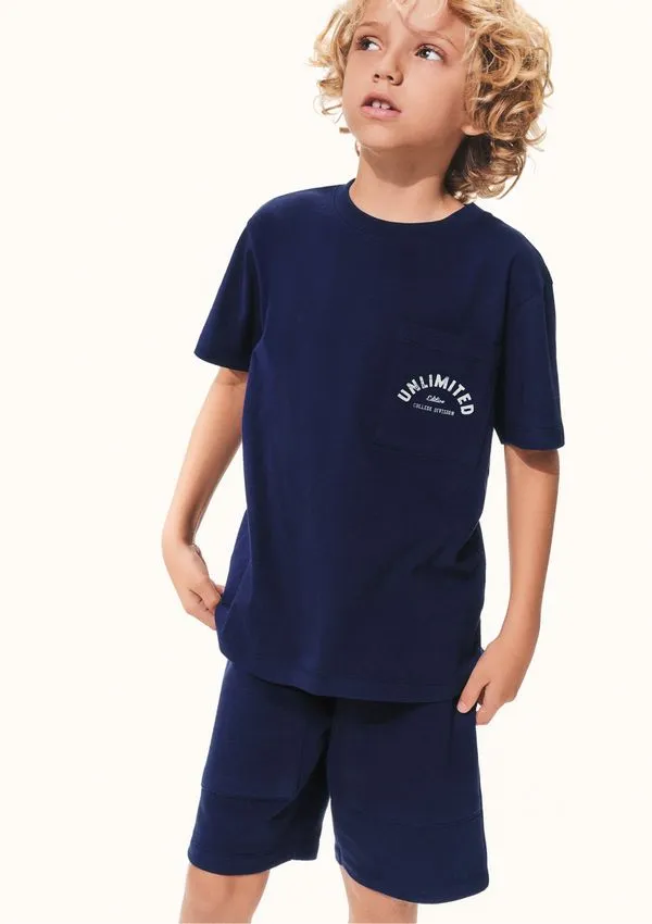 Conjunto Infantil Menino Moletom Estampado - Azul 004