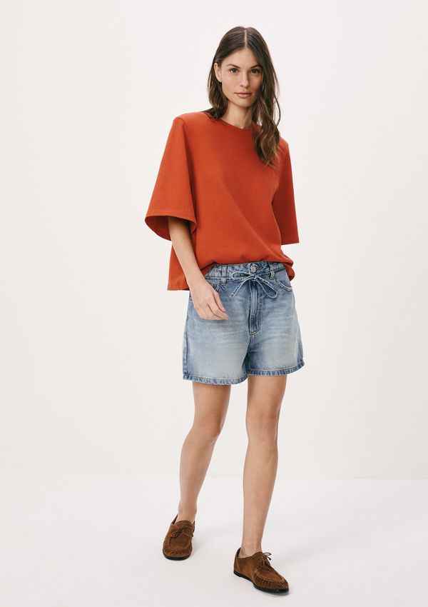 Shorts Jeans Feminino Com Cordão - Azul 036