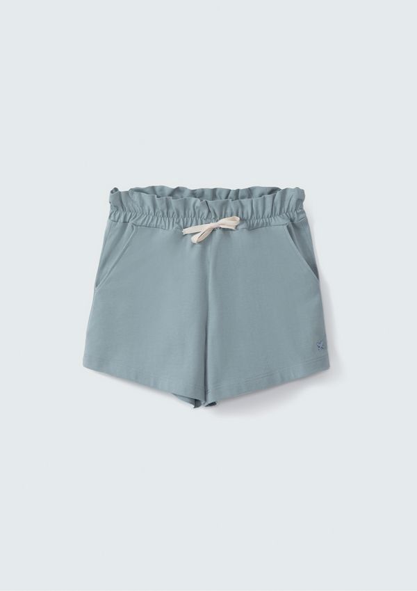 Shorts Básico Infantil Menina Clochard Em Moletom - Verde 014