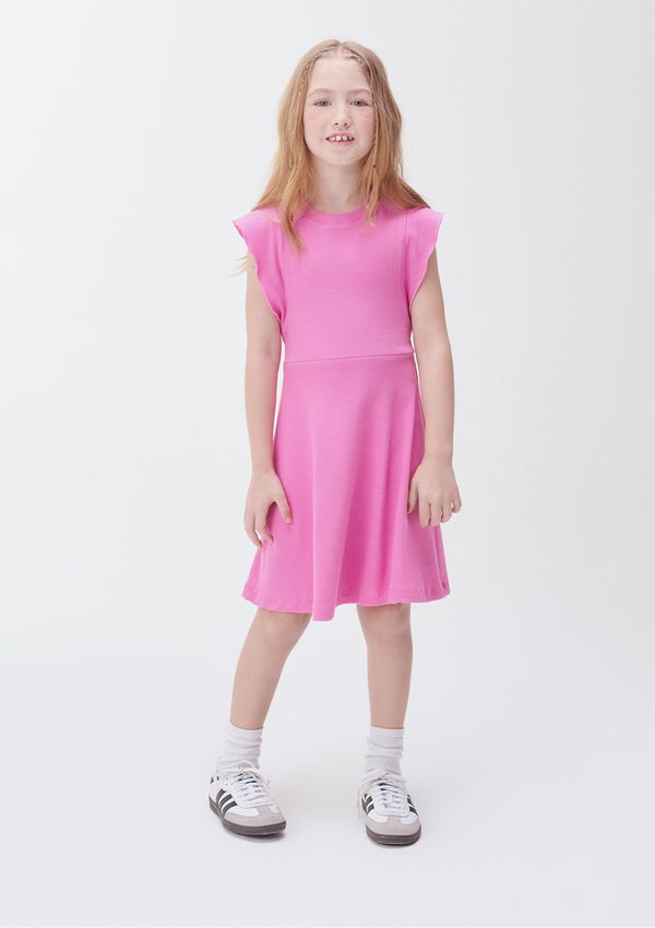 Vestido Curto Infantil Com Babados - Rosa 005