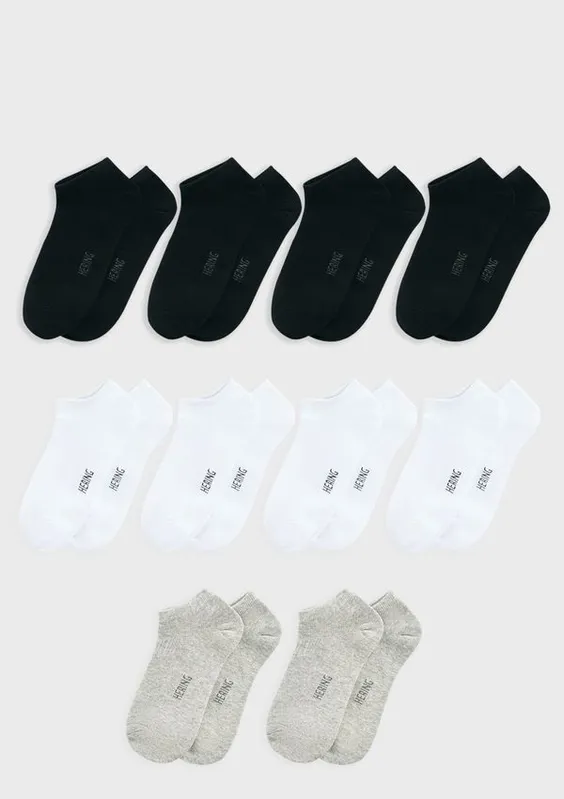 Kit 10 Pares de Meias Soquete Unissex - Multicolorido P