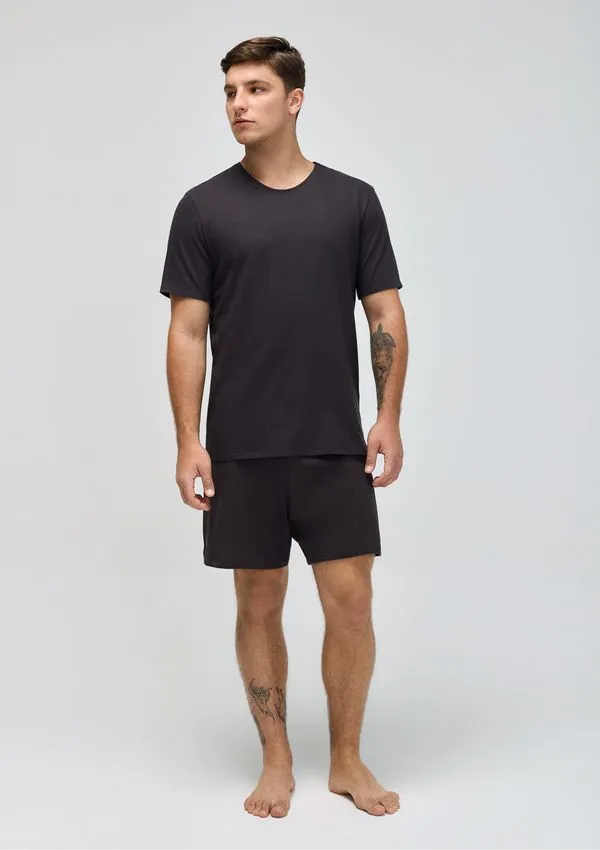 Pijama Curto Masculino Comfort Em Algodão Pima - Cinza P