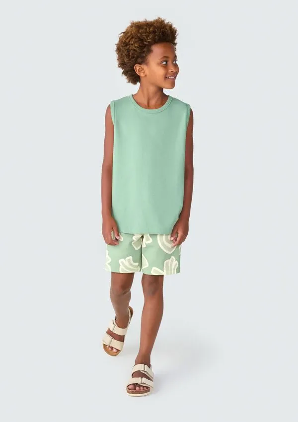 Regata Básica Infantil Menino Modelagem Tradicional - Verde 006
