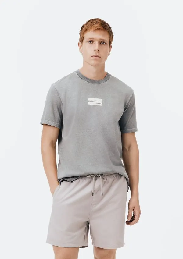 Shorts Masculino De Sarja - Cinza G