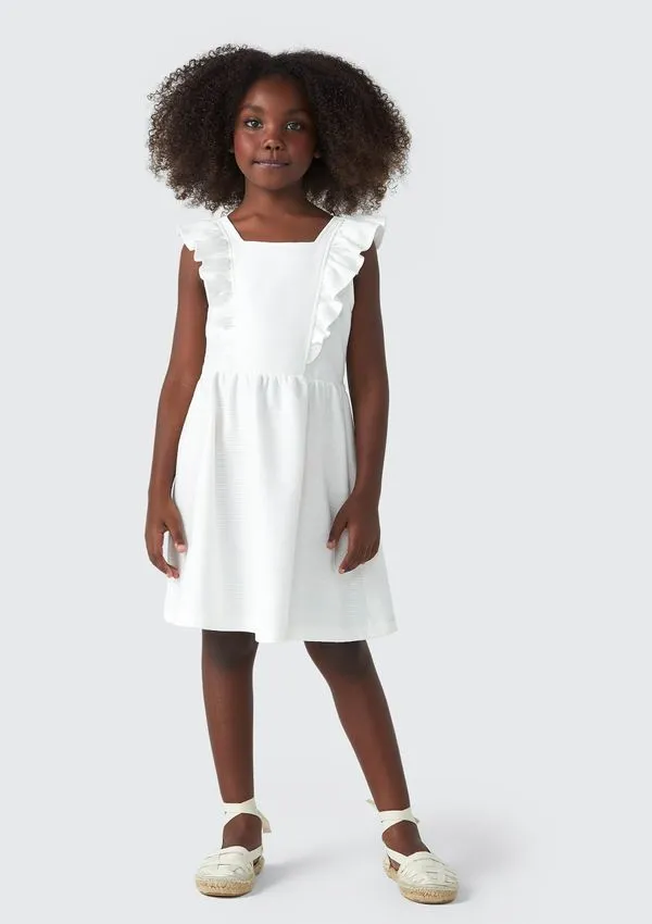 Vestido Infantil Com Babados - Off white 006