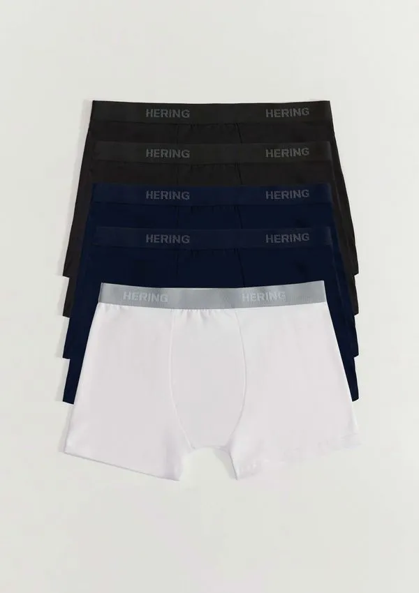 Kit 5 Cuecas Boxer Com elástico Personalizado - Multicolorido P