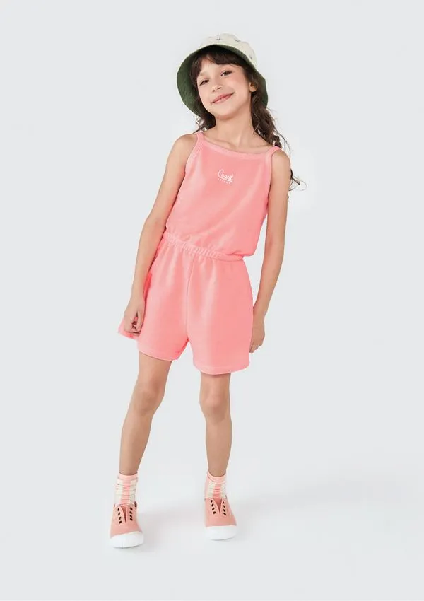 Macaquinho Infantil Menina - Rosa 012
