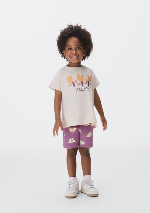 Conjunto Curto Infantil Menina Toddler - Bege 002