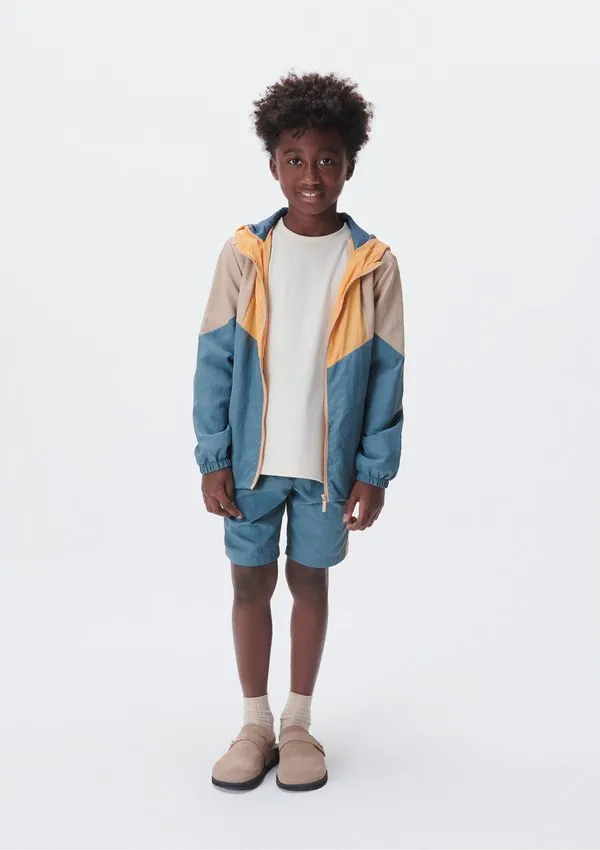 Bermuda Infantil Menino Em Nylon Com Recortes - Verde 014