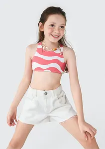 Biquíni Infantil Estampado Com Proteção UV - Rosa 012