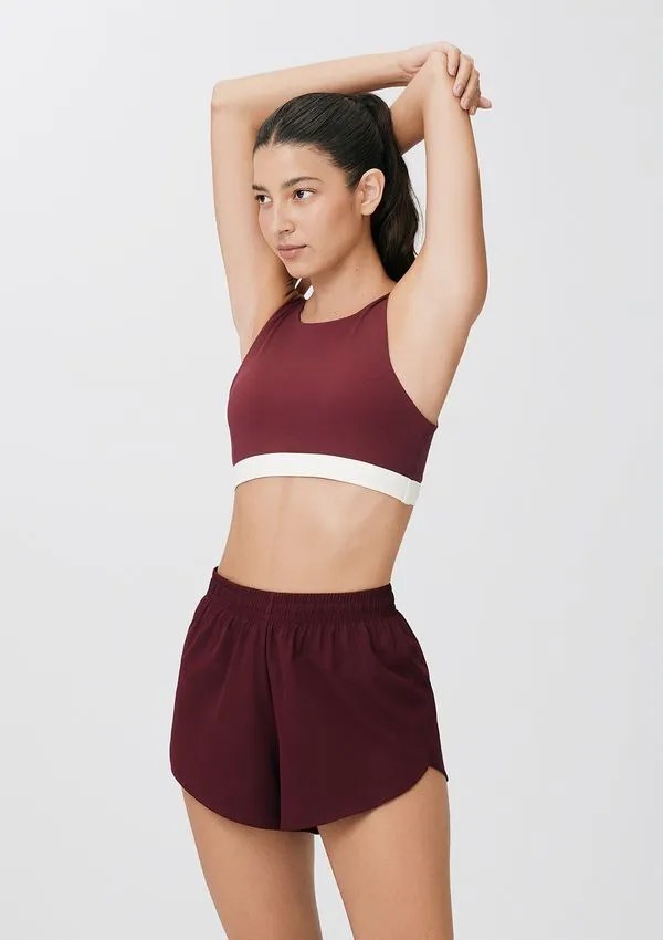 Shorts Feminino Runner Easy Care - Vinho XG