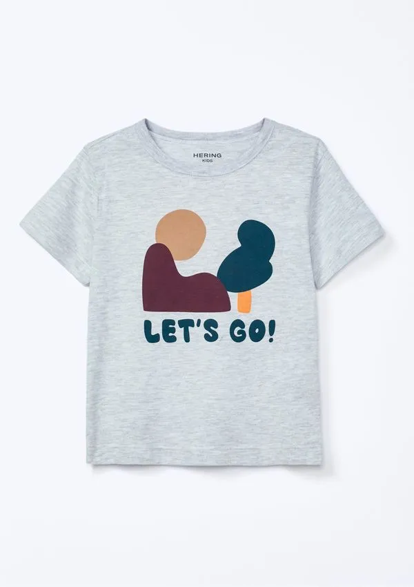 Camiseta Infantil Menino Toddler Com Estampa - Cinza 002