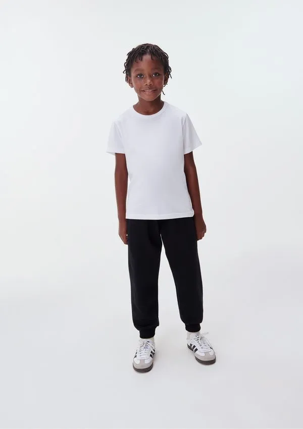 Calça de Moletom Básica Infantil Unissex Jogger - Preto 014