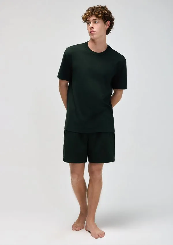 Pijama Curto Masculino Cós Elástico - Verde P