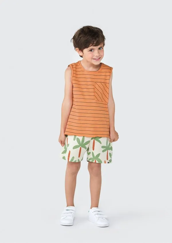 Regata Infantil Menino Toddler - Laranja 002