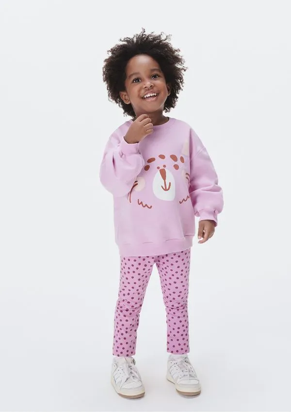Conjunto Infantil Menina Toddler Estampado - Rosa 001
