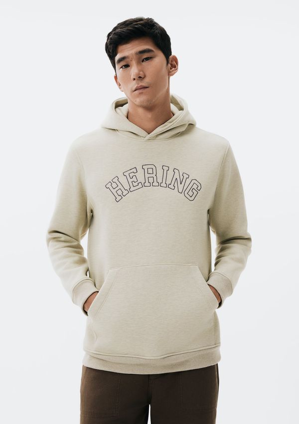 Blusão Masculino Comfort Em Moletom Peluciado - Bege G