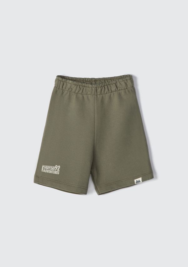 Shorts Básico Infantil Menino Toddler Com Estampa - Verde 001