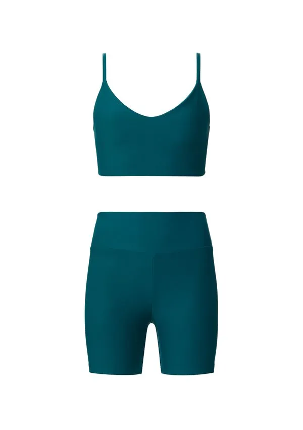 Kit Top E Bermuda Esportiva Proteção UV - Verde G