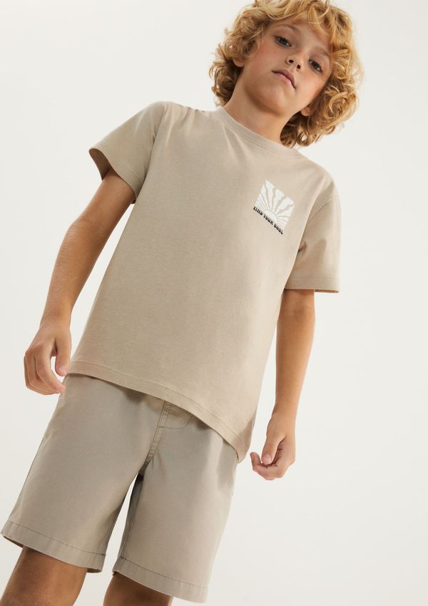 Bermuda Infantil Menino Reta - Bege 004
